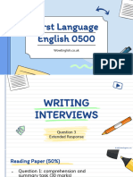 PowerPoint Interview Writing Q3