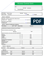 Access Control Form - Approval JF