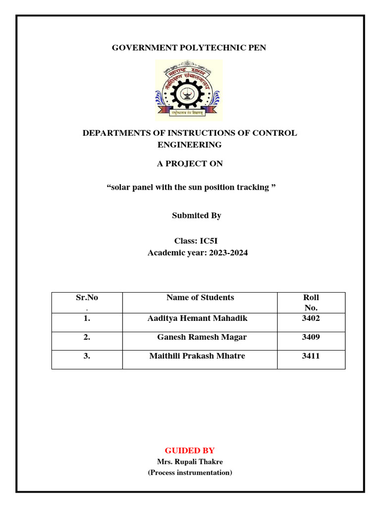 Pin Microproject Pdf Solar Energy Photovoltaics