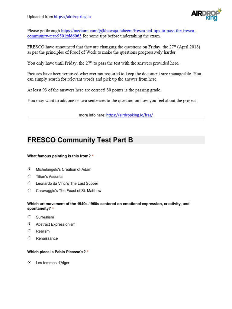 Fresco Community Test Guide | PDF | Paintings | Ukiyo E