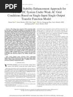 Small-Signal Stability Enhancement Approach For VSC-HVDC System Under Weak AC Grid Conditions Based On Single-Input Single-Output Transfer Function Model