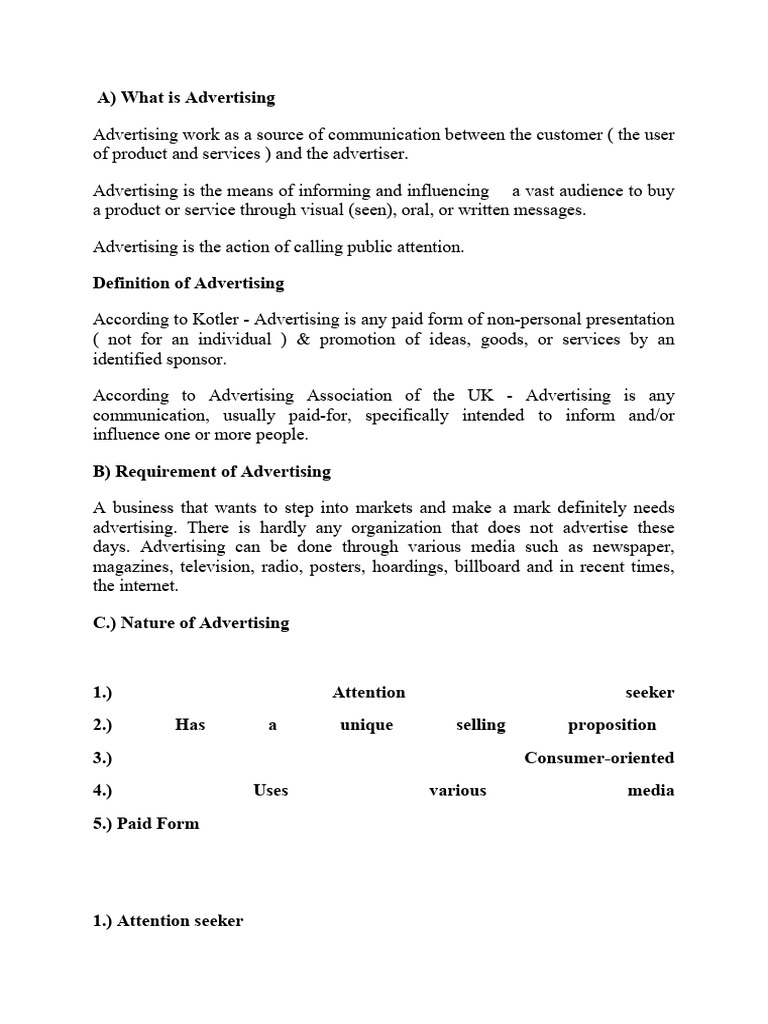 Advertising | PDF | Advertising | Sales