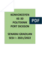 Senarai Graduan Sesi I - 2021 - 2022