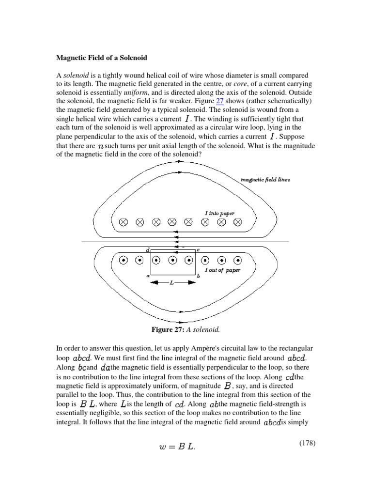 Magnetic Field Strength of a Solenoid | PDF | Inductor | Magnetic Field