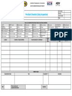Daily Inspection Checklist (For HSE Personnel)