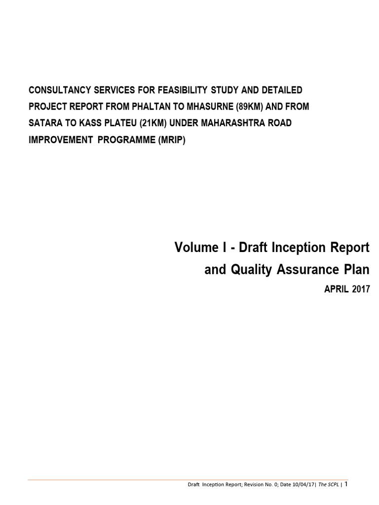 Mhasurne-Satara Road Feasibility Report | PDF | Road | Streets And Roads