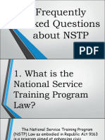 Frequently Asked Questions About NSTP