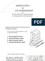 Water Distribution & Drainage in Multistoried Building