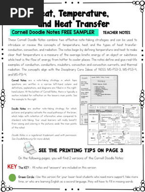 HeatTransferThermalEnergyDoodleNotesMiddleSchoolScienceCornellNotes-1