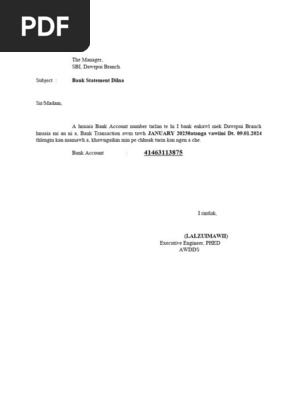 Bank Statement