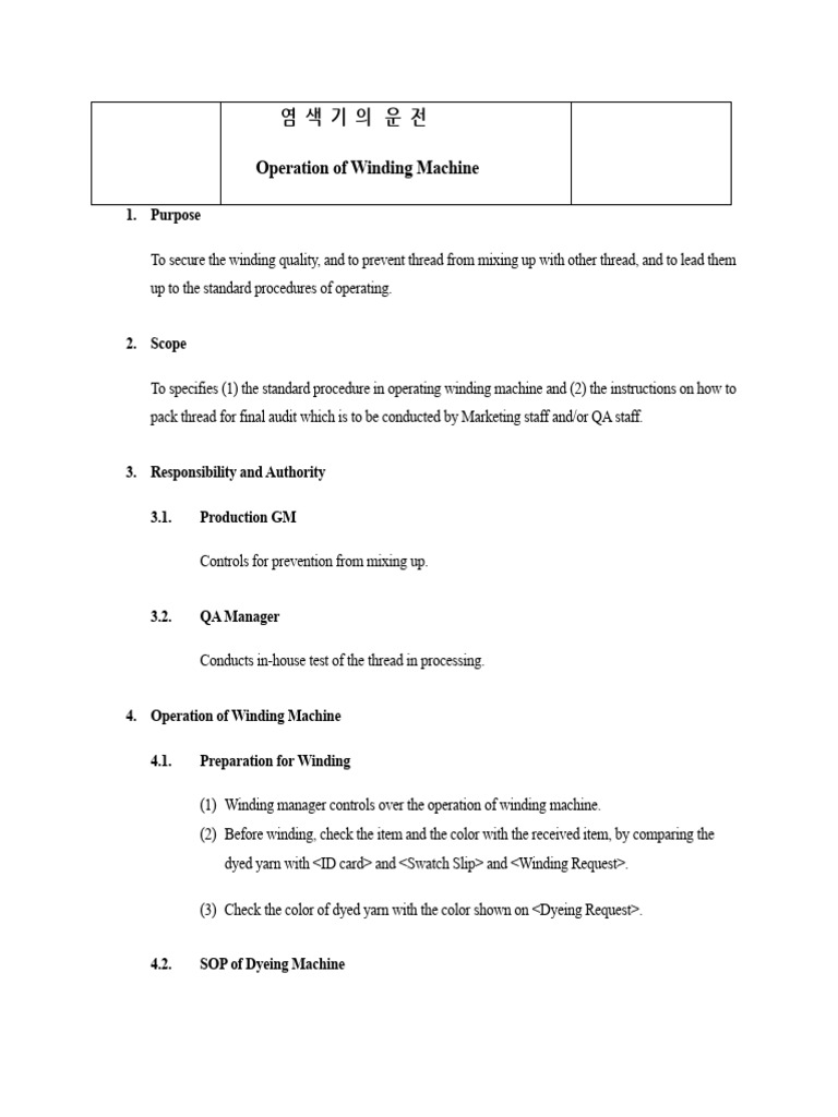 Operation of Winding Machine 03 | PDF | Yarn | Dyeing