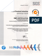 GMP-ISO 22716 - Certificate Sample