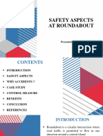 Safety Aspects at Roundabout: Presented By, Alfiya S M23CETE04