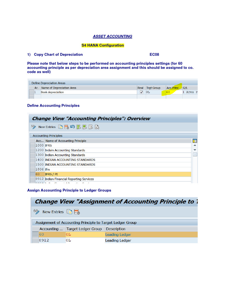 Asset Accounting Configuration in S/4HANA | PDF | Depreciation | Expense