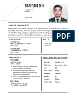 EFREN PAULO Resume