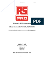 Magnetic Drilling Machine: Model Number RS PRO40/1, RS PRO40/2