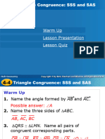 4 4triangle Congruence SSS SAS