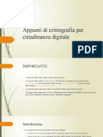 Appunti Di Crittografia Per Cittadinanza Digitale