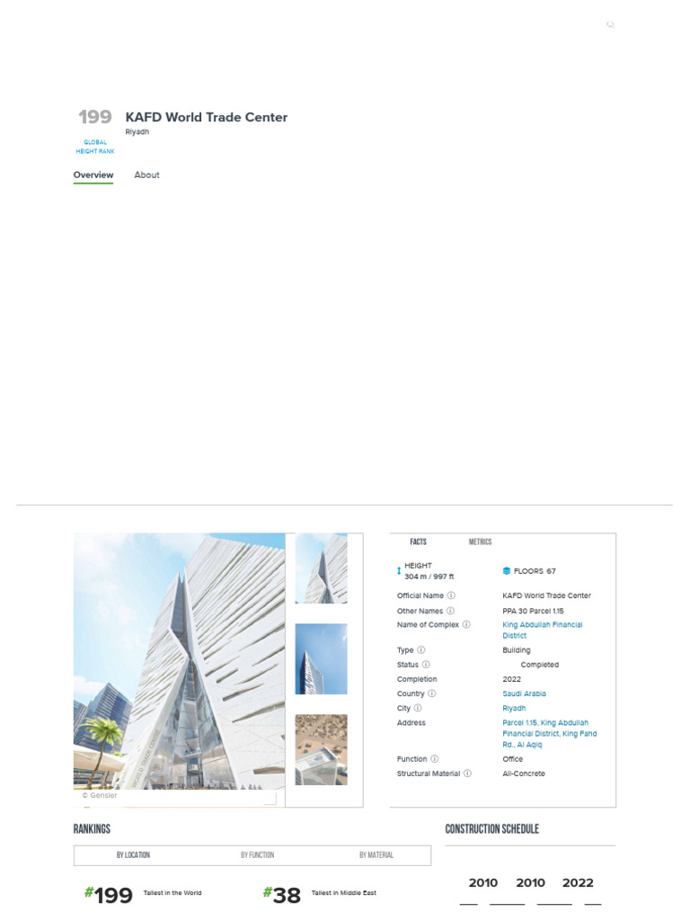KAFD World Trade Center - The Skyscraper Center | PDF | Riyadh ...
