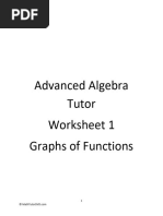 Advanced Algebra Tutor - Worksheet 1 - Graphs of Functions