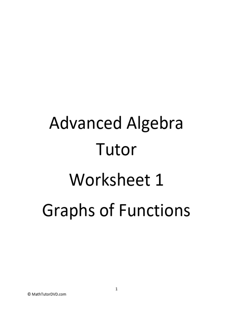 Graphing Functions Worksheet | PDF | Function (Mathematics) | Mathematics