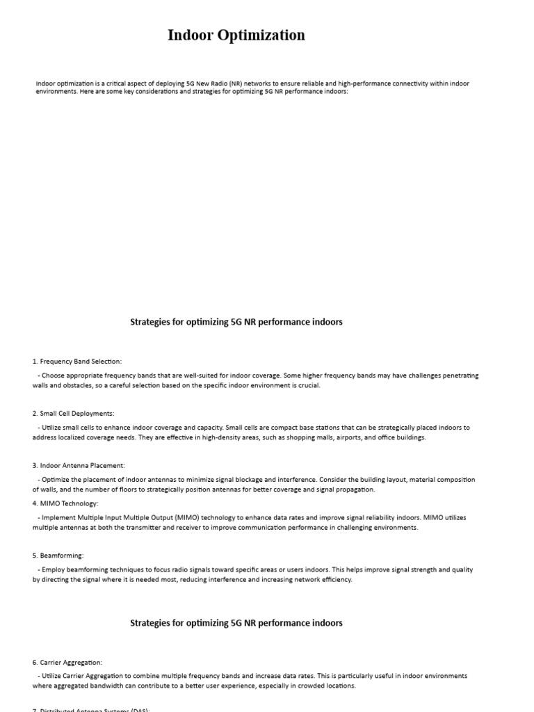 5G Nr Network Optimization Solution Pdf Asset Page – AFTI