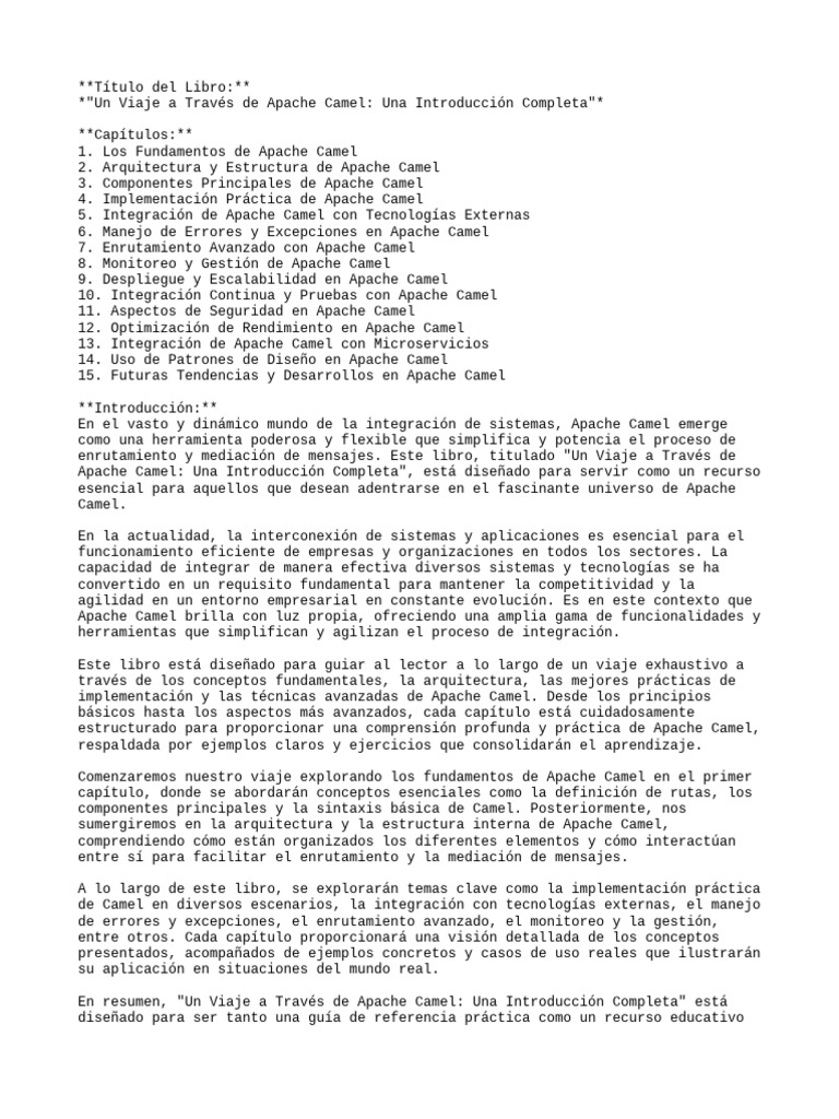 Camel 1 | PDF | Servidor HTTP Apache | Escalabilidad