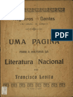 Levita Francisco 1916 Negreiros Dantas Uma Página para A História Da Literatura Nacional