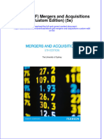 Full Download Ebook PDF Mergers and Acquisitions Custom Edition 5E Ebook PDF Docx Kindle Full Chapter