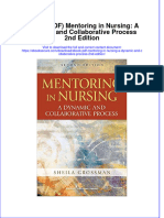 Full Download Ebook PDF Mentoring in Nursing A Dynamic and Collaborative Process 2Nd Edition Ebook PDF Docx Kindle Full Chapter