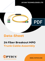 24 Fiber To 12 Finer MPO Breakout Cable Data Sheet by JTOPTICS