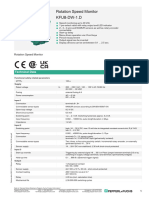 Rotation Speed Monitor KFU8-DW-1.D: Technical Data