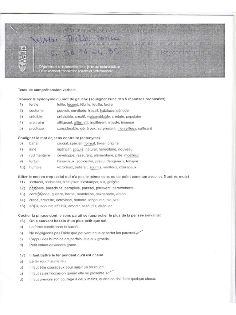 Test Wabo Sonia Pdf 