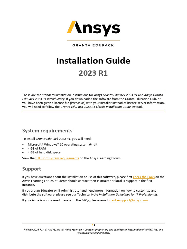 Granta EduPack Install One | PDF | Installation (Computer Programs ...
