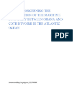 Dispute Concerning Delimination of The Maritime Boundary Between Ghana and Cote D
