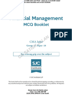 CMA Inter - FM MCQ Booklet