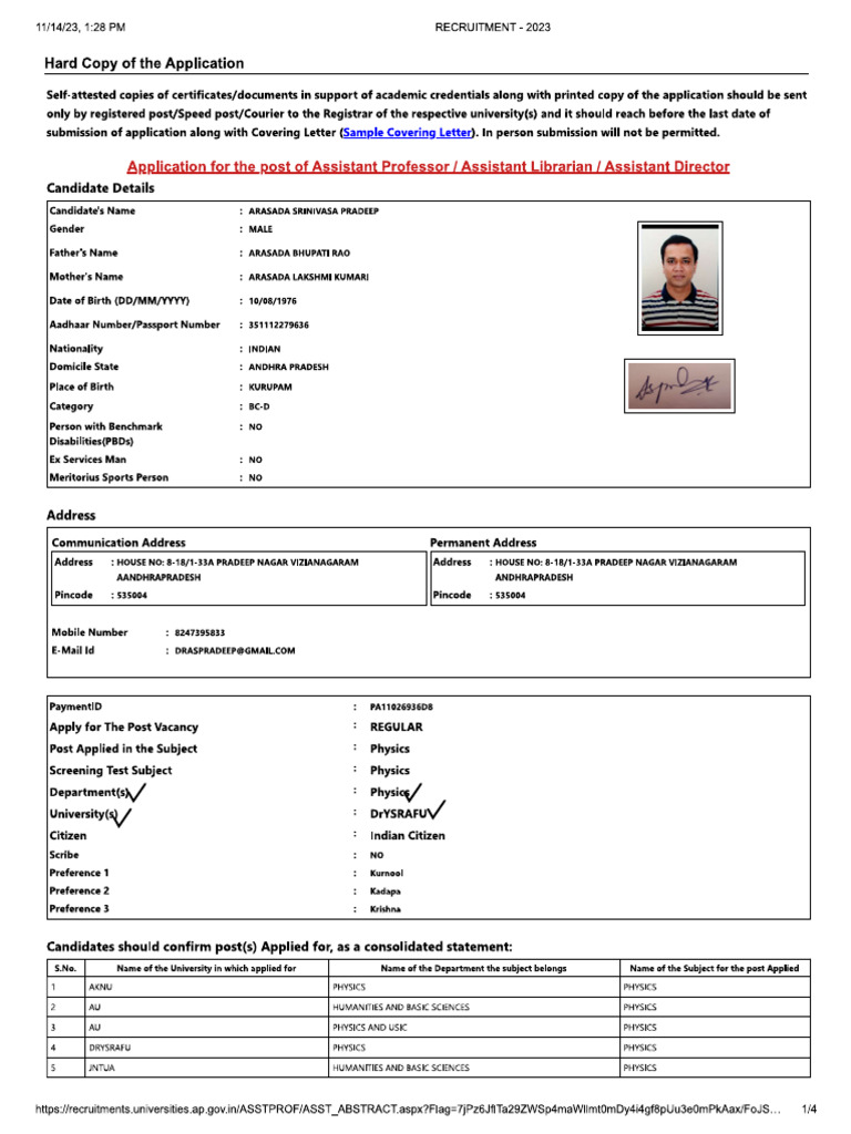 APPSC | PDF