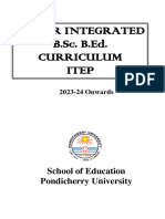 B.sc. B.ed. ITEP Syllabus