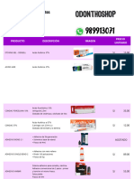 Lista de Precios Odonthoshop Setiembre