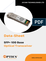 10G SFPP Optical Transceivers Data Sheet by JTOPTICS