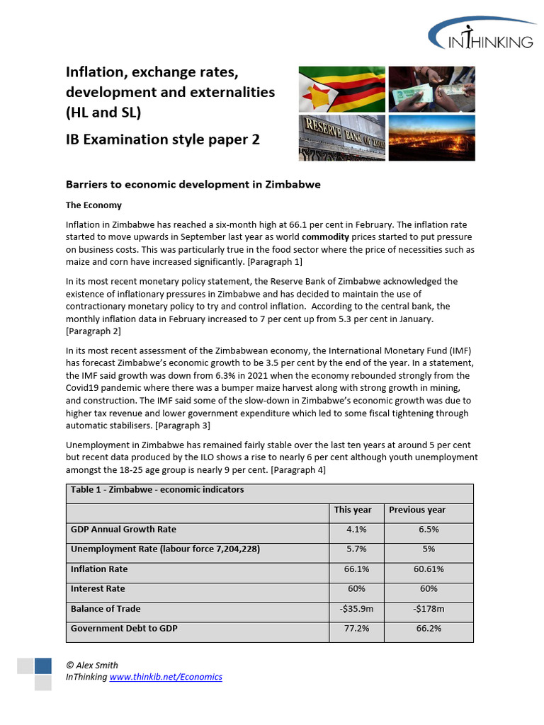 Zimbabwe's Inflation and Economic Impact | PDF | Inflation | Monetary ...