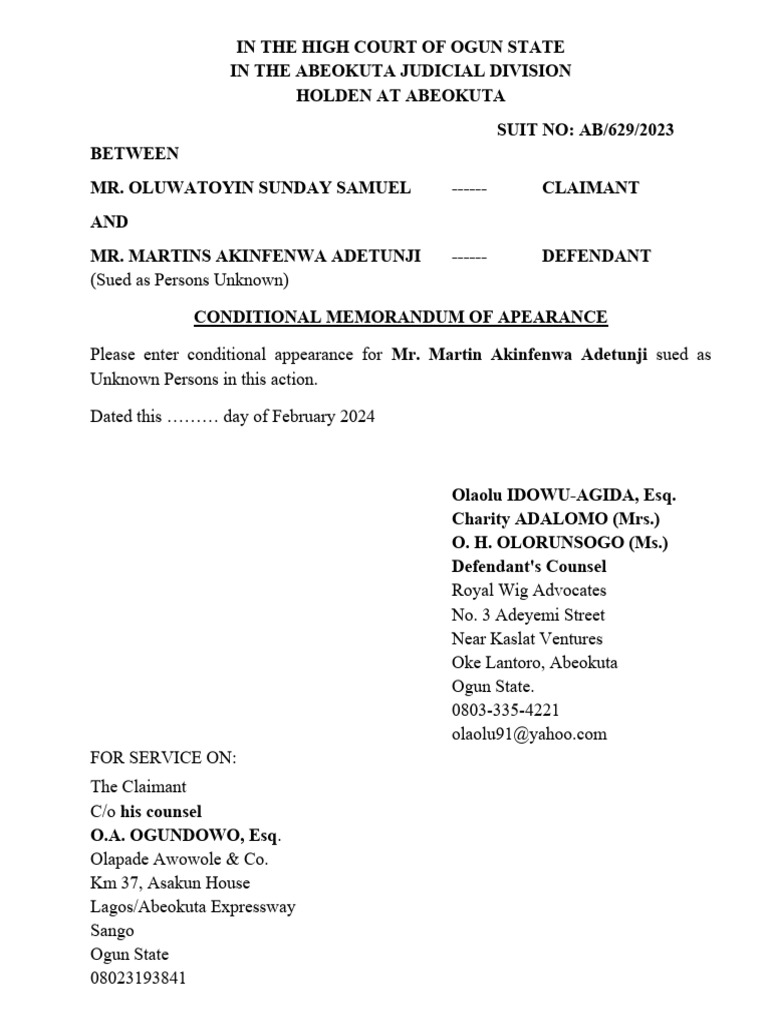 What Are The Grounds For Preliminary Objections In Nigeria