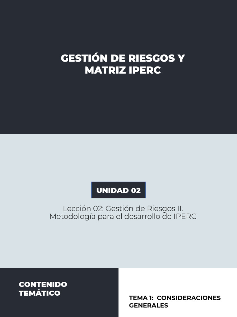 Gestión de Riesgos: Matriz IPERC | PDF | Riesgo | Seguridad y salud ...