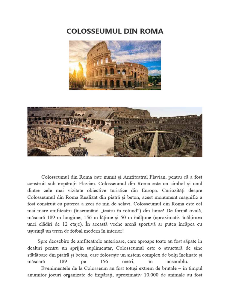 Colosseumul Din Roma | PDF