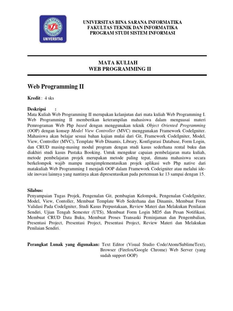 Materi Web Programming II OOP PHP | PDF | Komputer
