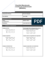 14 - Checklist Manutenção Ar Condicionado