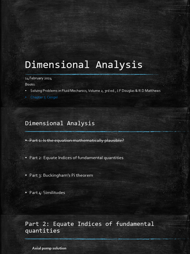 Dimensional Analysis in Fluid Mechanics | PDF | Mathematical Concepts ...