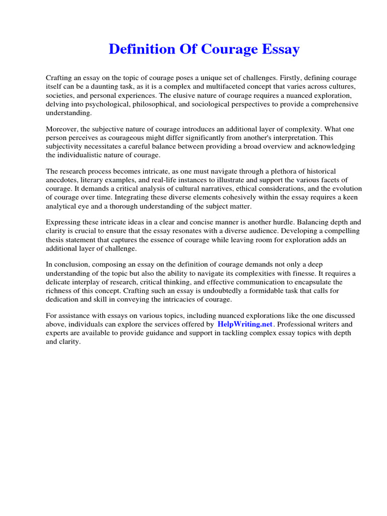 Understanding the Definition of Courage | PDF | Immigration | Employment