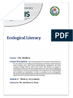 Learning Module 8 - Ecological Literacy