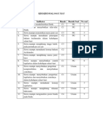 Kisi-Kisi Soal Post Test